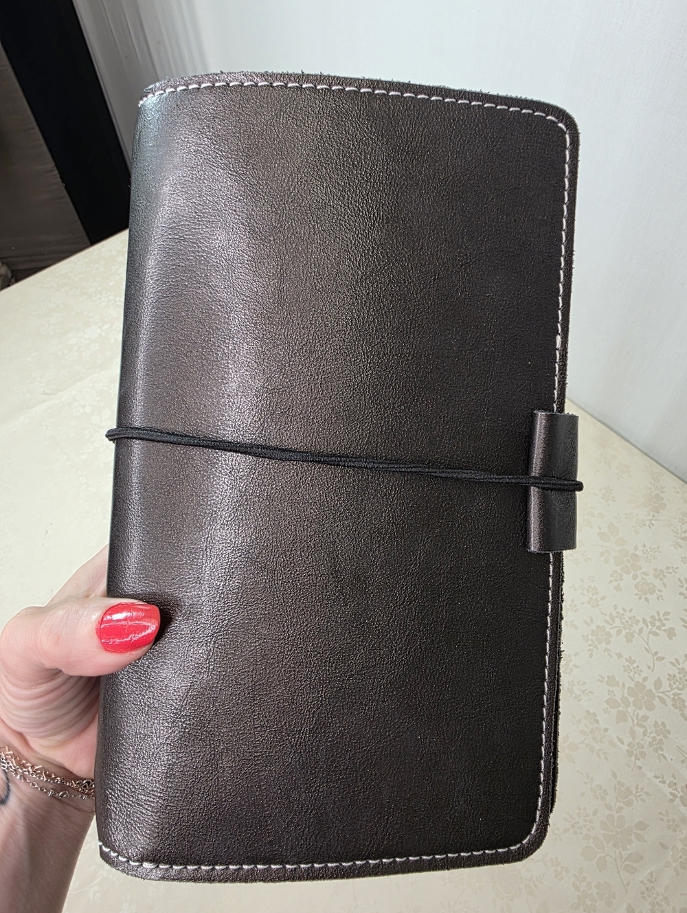 Planner Perfect Leather Travelers Notebook Cover - Espresso Brown - Wide/Standar - Picture 4 of 12